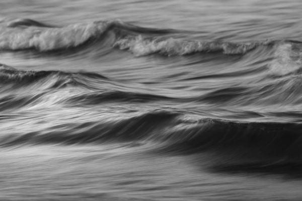The ocean’s movement - textures resembling charcoal sketches