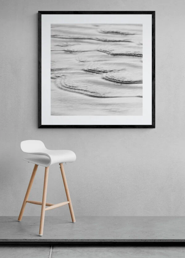 Ripples on the water. Framed in black