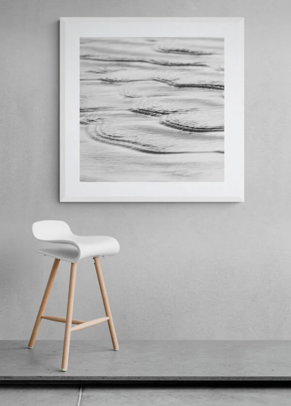 Ripples on the water. Framed in white